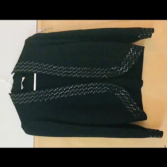 St John Knit Sweater Sequins Small Evening size 10 Holiday - Picture 15 of 16